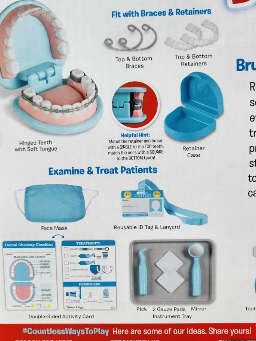 NEW Melissa & Doug Dentist Dental Pretend Play Teeth Set 25-piece Includes set o